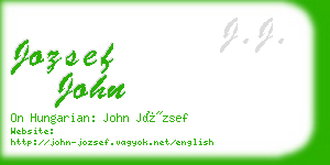 jozsef john business card